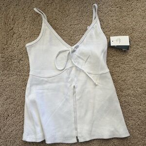 Hollister White Slit Top Cami